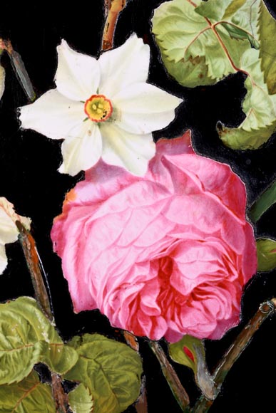 Julien-Nicolas RIVART, two porcelain marquetry panels on wood-3