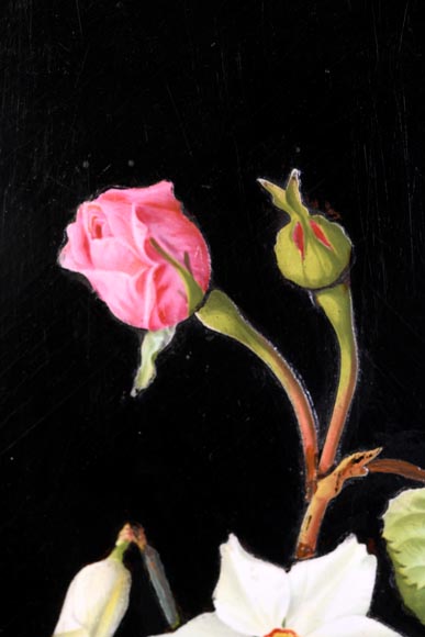 Julien-Nicolas RIVART, two porcelain marquetry panels on wood-4