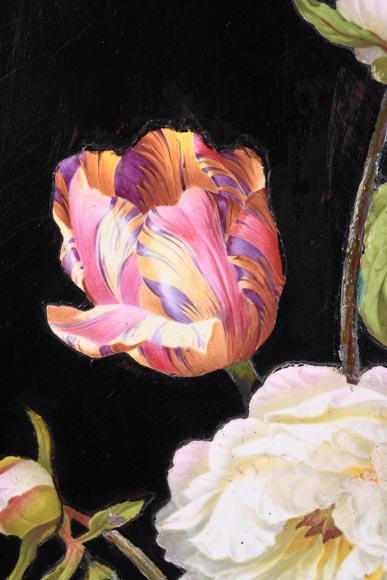 Julien-Nicolas RIVART, two porcelain marquetry panels on wood-8