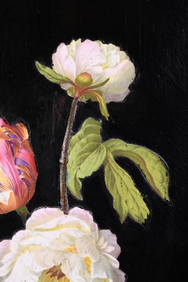 Julien-Nicolas RIVART, two porcelain marquetry panels on wood-10