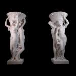 Alphonse MONCEL de PERRIN (1866-1930) - « Three Graces », Important garden sculptures in Carrara marble