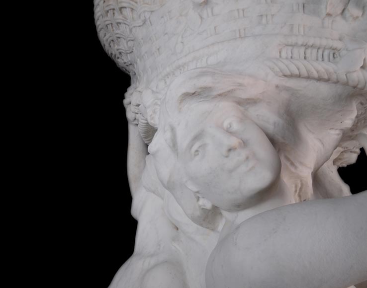 Alphonse MONCEL de PERRIN (1866-1930) - « Three Graces », Important garden sculptures in Carrara marble-13