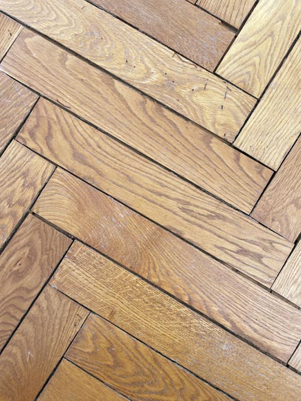 Lot of 70m² of antique Broken sticks oak parquet flooring-1