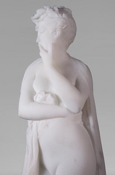 Albert CARRIER-BELLEUSE (1824-1887) - Young woman in statuary marble-4