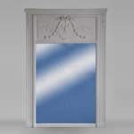 Antique Louis XVI style trumeau in painted stucco decorated with a flaming torch and quiver
