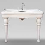Two-footed earthenware washbasin