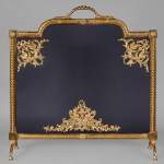 Napoleon III style firescreen with putti