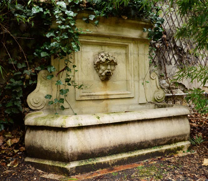 Composite stone wall fountain, late 20th century-1