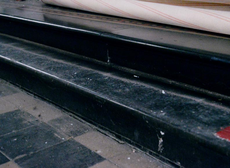 Set of steps in fine black marble-0
