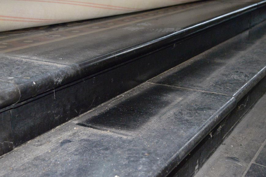 Set of steps in fine black marble-2