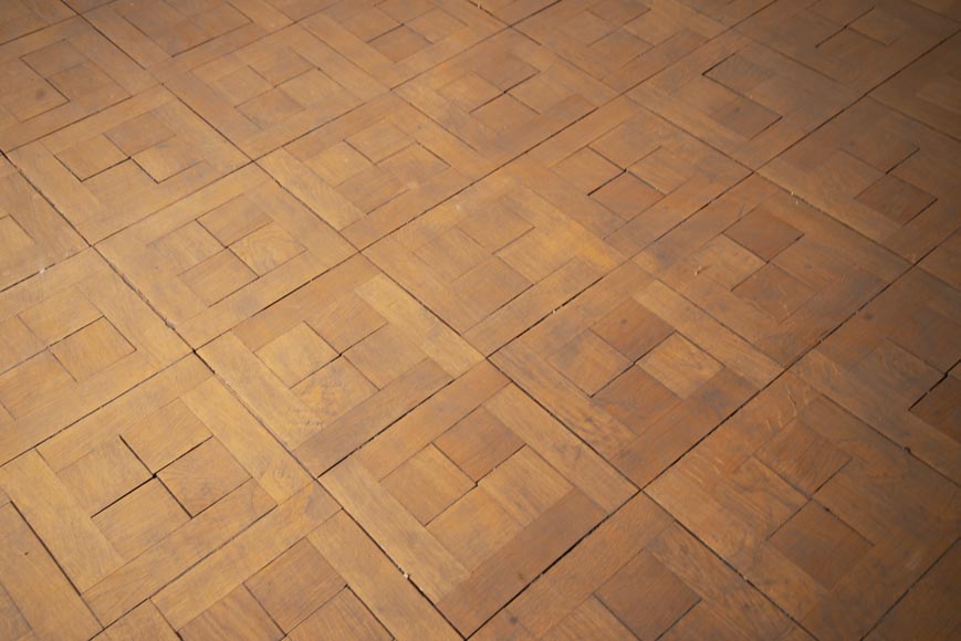 Lot of 55 m2 of square oak parquet flooring-0