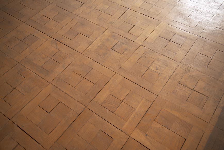 Lot of 55 m2 of square oak parquet flooring-2