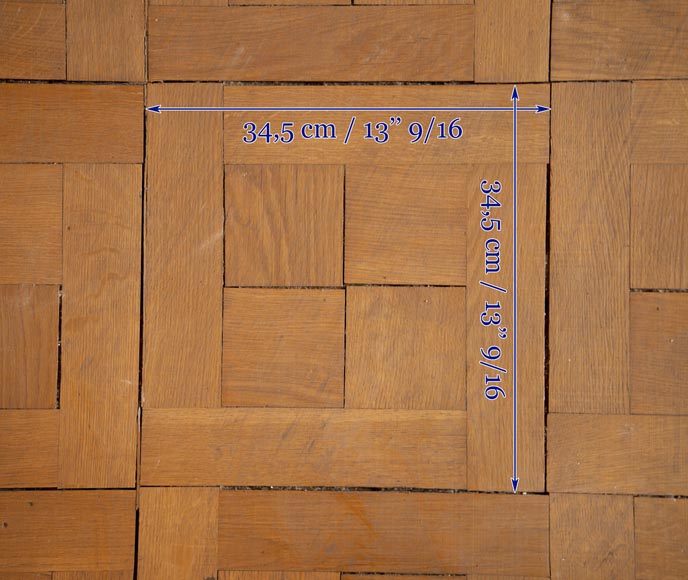 Lot of 55 m2 of square oak parquet flooring-5