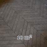 Lot of 10 m² of antique Point de Hongrie oak parquet flooring