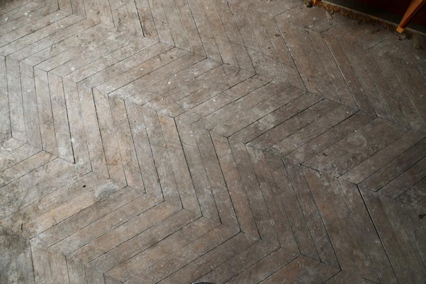 Batch of 11 m² of antique Point de Hongrie oak parquet flooring-3