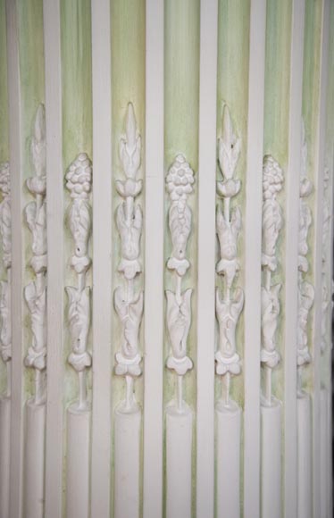 Set of four Ionic columns in painted plaster-6