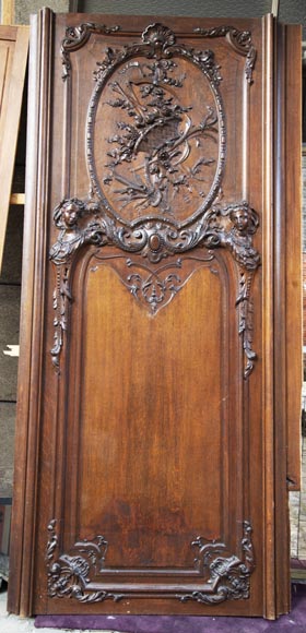 Set of carved oak panelling from the end of the 19th century-1