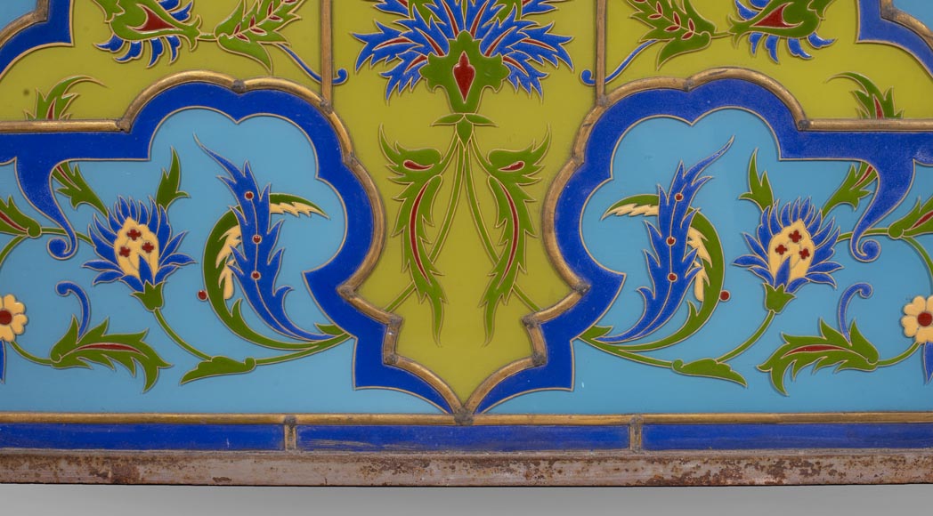 IMBERTON - Pair of stained glass windows with Hispano-Moorish decoration-4