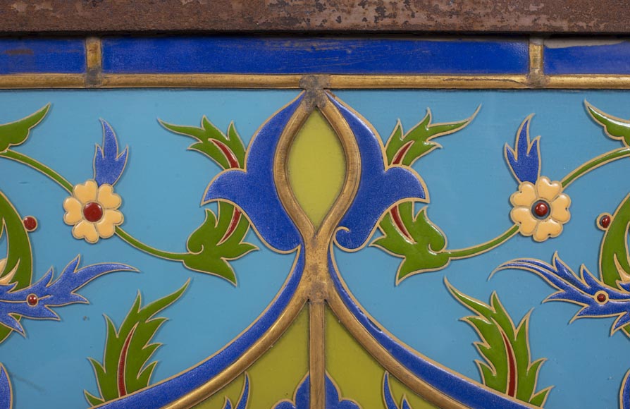 IMBERTON - Pair of stained glass windows with Hispano-Moorish decoration-7