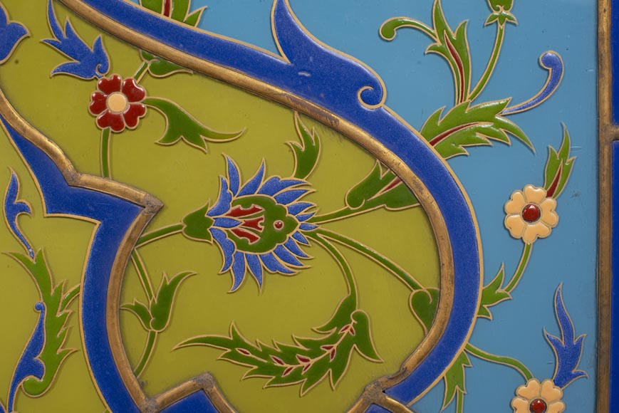 IMBERTON - Pair of stained glass windows with Hispano-Moorish decoration-9