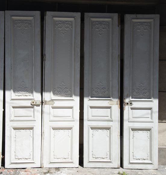 Set of eight Napoleon III style double doors in painted oak-2