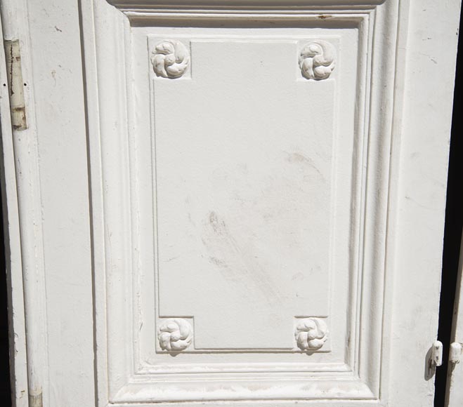 Set of eight Napoleon III style double doors in painted oak-15