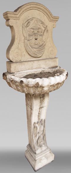 Small 19th century stone wall fountain-0