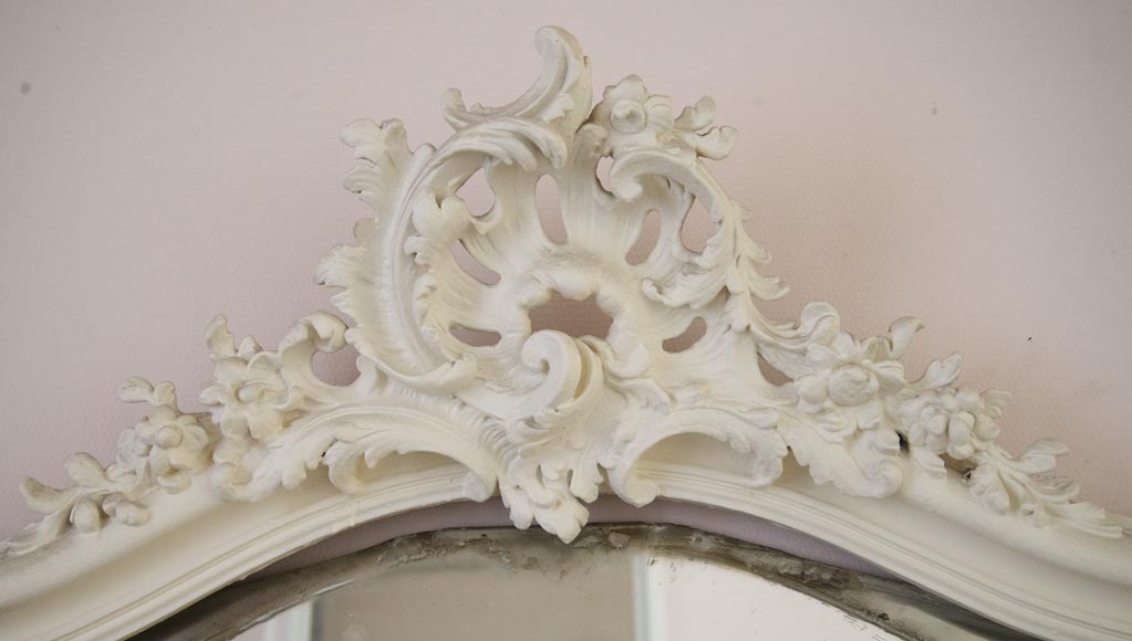 Antique Louis XV style trumeau carved with a beautiful openwork shell-1