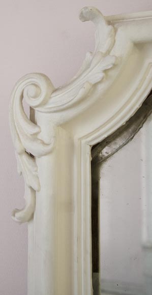 Antique Louis XV style trumeau carved with a beautiful openwork shell-4
