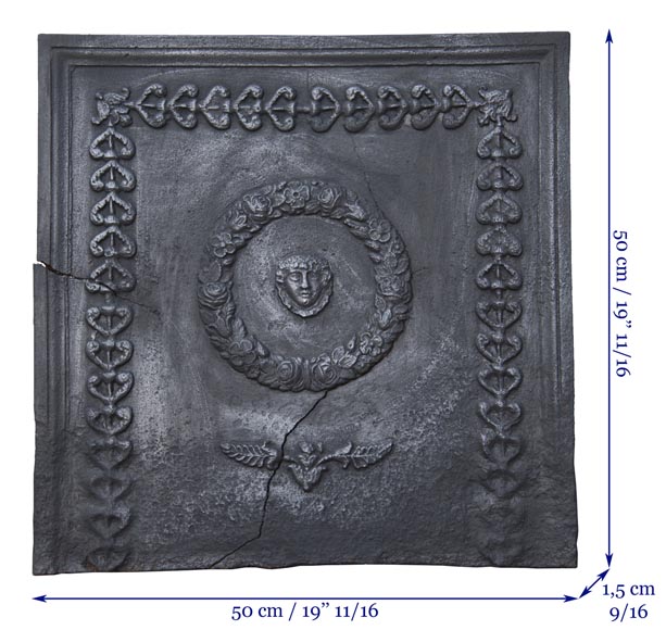 Antique fireback of Empire style-5