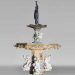 VAL D’OSNE Foundry - Exceptional Renaissance style fountain  Model presented in the 1851 World Fair 