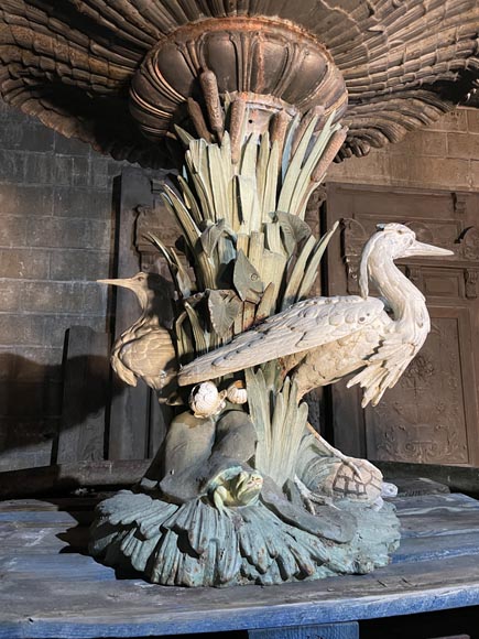 VAL D’OSNE Foundry - Exceptional Renaissance style fountain  Model presented in the 1851 World Fair -8