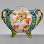 Faïencerie de Gien - Beautiful Napoleon III style earthenware planter 