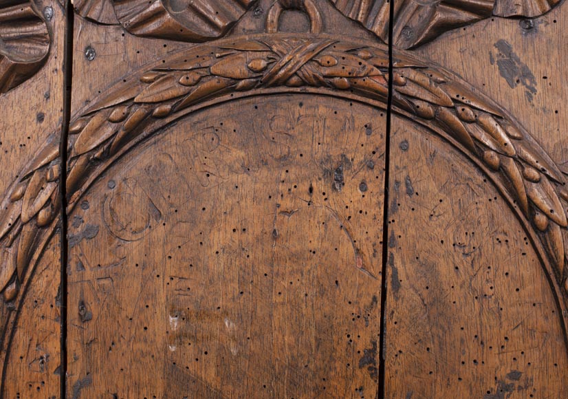 Louis XVI period walnut fireback matrix Louis XVI period walnut fireback matrix-4
