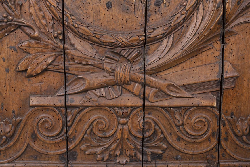 Louis XVI period walnut fireback matrix Louis XVI period walnut fireback matrix-5