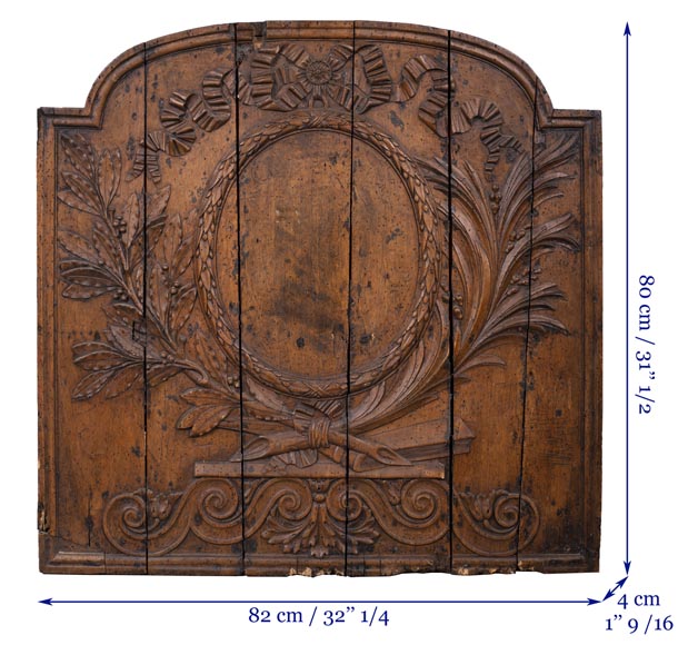 Louis XVI period walnut fireback matrix Louis XVI period walnut fireback matrix-8
