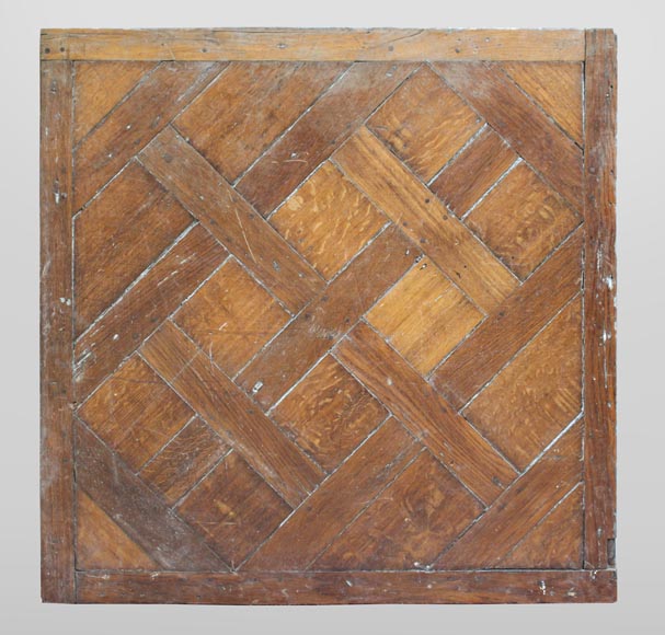 Lot of 25 m2 of 18th century Versailles oak parquet flooring-0