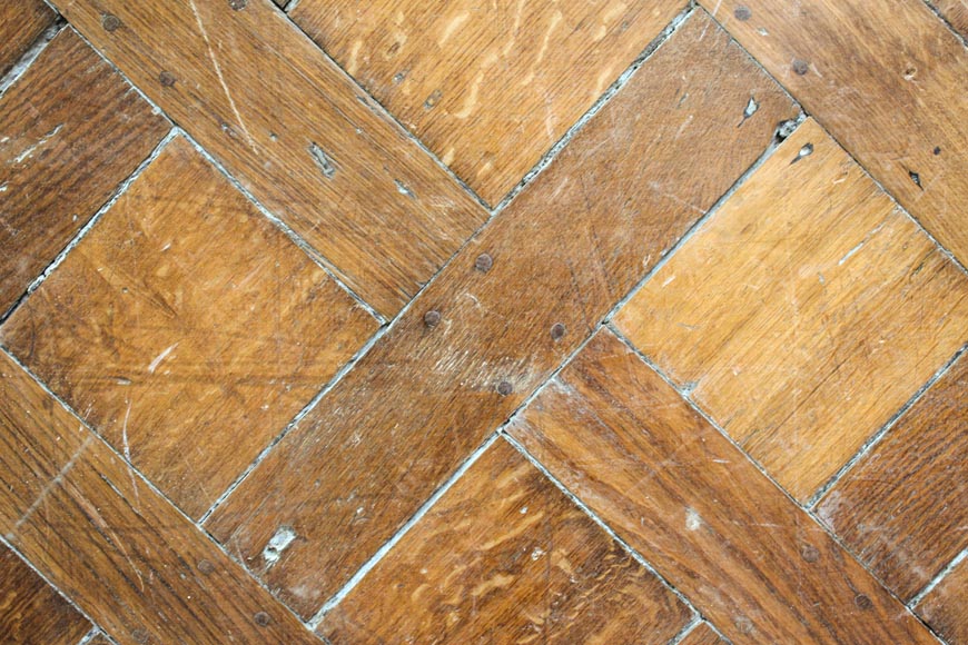 Lot of 25 m2 of 18th century Versailles oak parquet flooring-3
