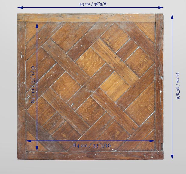 Lot of 25 m2 of 18th century Versailles oak parquet flooring-18
