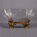Baccarat crystal and gilt bronze bowl with Japanese decoration