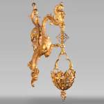 Eugène Piat (attr. to), Gilt-bronze wall light 