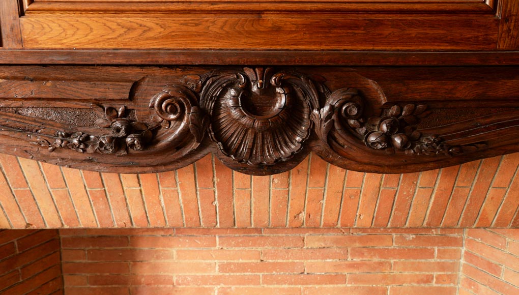 Carved oak woodwork transition style, end of the 19th century-3