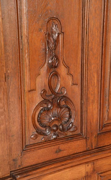 Carved oak woodwork transition style, end of the 19th century-10