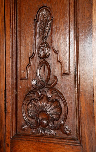 Carved oak woodwork transition style, end of the 19th century-14
