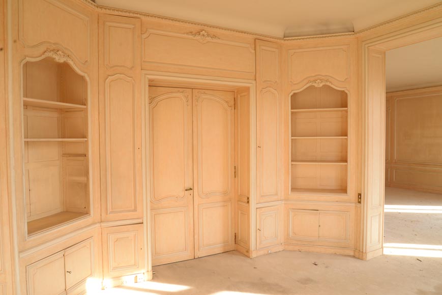 Two Louis XV style paneled rooms, end of the 19th century-0