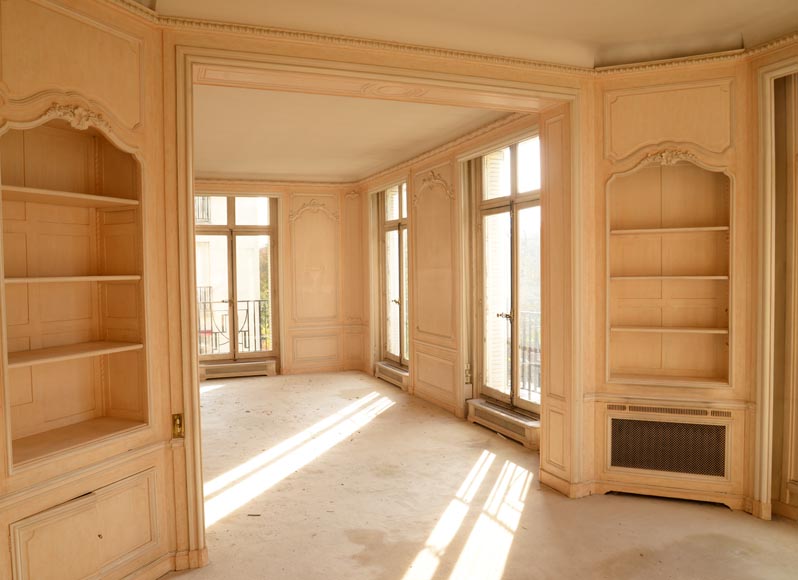 Two Louis XV style paneled rooms, end of the 19th century-2