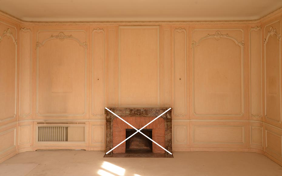 Two Louis XV style paneled rooms, end of the 19th century-9