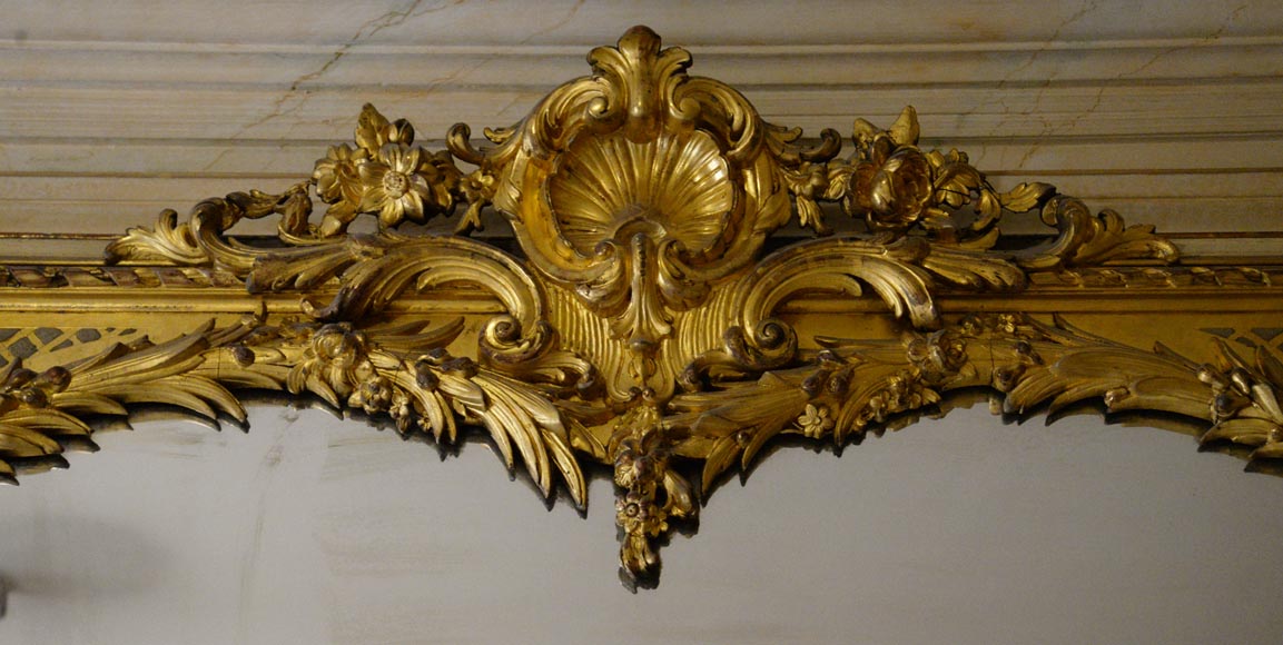 Antique gilded Louis XV style trumeau-1
