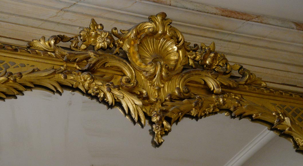 Antique gilded Louis XV style trumeau-2