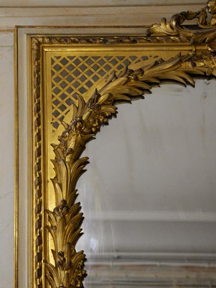 Antique gilded Louis XV style trumeau-3